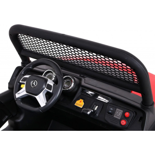 Mercedes Unimog Auto na akumulator 4x4 Czerwony